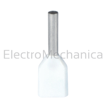 0.5MM DBL INS FERRULES WHT (100)