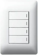 4 Lever 1 Way Switch White Ysalis Legrand Plugs and Switches
