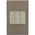 4x2 3 Lever Switch Cover Plate VETI Plugs and Switches - Image 2