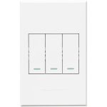 4x2 3 Lever Switch Cover Plate VETI Plugs and Switches