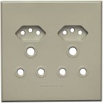 4x4 Double Rsa V-Slim Cover Plate VETI Plugs and Switches