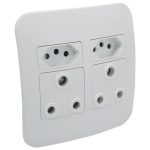 4X4 16A SOCKET COVER WHITE