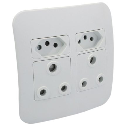 4X4 16A SOCKET COVER WHITE